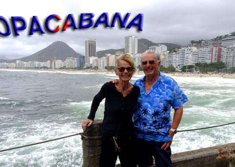 Rio de Janeiro – Die „Copacabana“ bei Sturm für uns allein.